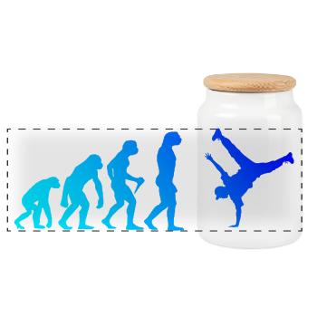 Idée cadeau pour un danseur hip-hop avec Breaking - Boîte à biscuits avec couvercle en bois - blanc - Devant