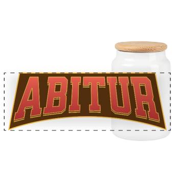 Examen de fin d’études - Boîte à biscuits avec couvercle en bois - blanc - Devant