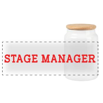Theater Stage Manager Bühne - Panorama Keksdose mit Holzdeckel - Weiß - Vorne