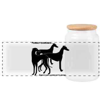 forget_diamonds..Galgos - Panorama Keksdose mit Holzdeckel - Weiß - Vorne