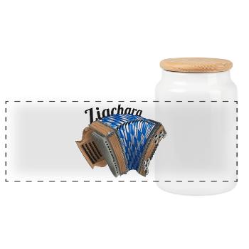 Zichara Bavaria dark | ZiachON! - Panoramic Cookie Jar with Wooden Lid - white - Front