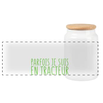 Humour Agriculteur / Humour Agricultrice/ Cadeau - Boîte à biscuits avec couvercle en bois - blanc - Devant