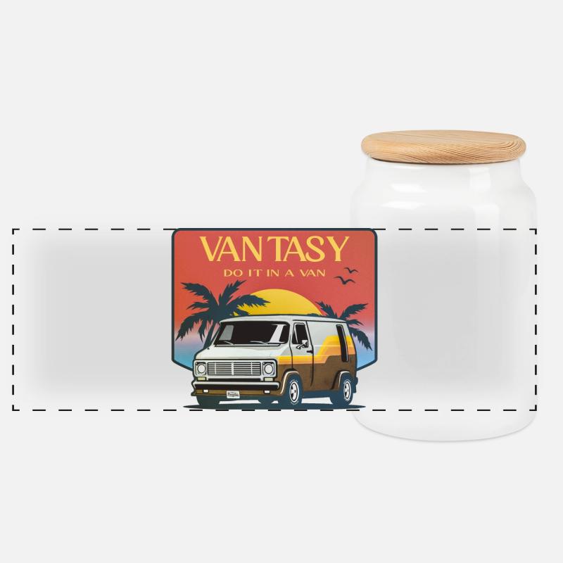 Vantasy - Panorama Keksdose mit Holzdeckel - Weiß