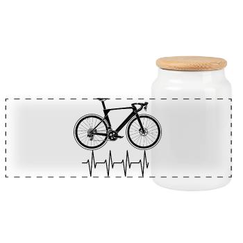Gravel Bike gravelbike grvl Cyclecross heartbeat - Panorama Keksdose mit Holzdeckel - Weiß - Vorne