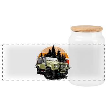 Défenseur des sentiers forestiers - Boîte à biscuits avec couvercle en bois - blanc - Devant