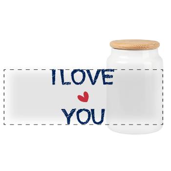 CHRISTMAS. YEAR. ANNIVERSARY. RETIREMENT. FEAST - Panoramic Cookie Jar with Wooden Lid - white - Front
