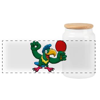 Ping Pong Champion Design Tennis de table et - Boîte à biscuits avec couvercle en bois - blanc - Devant