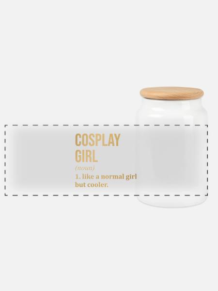 Cosplay Cosplay Cosplay - Panorama Keksdose mit Holzdeckel - Weiß