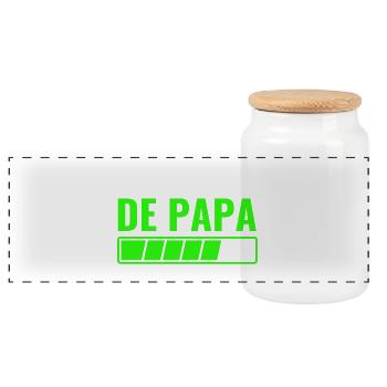 Blague de papa en chargement - Boîte à biscuits avec couvercle en bois - blanc - Devant