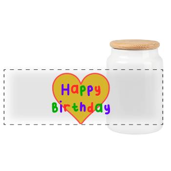 30. 30 ANS. 30e ANNIVERSAIRE. ANNIVERSAIRE 30 ANS. - Boîte à biscuits avec couvercle en bois - blanc - Devant