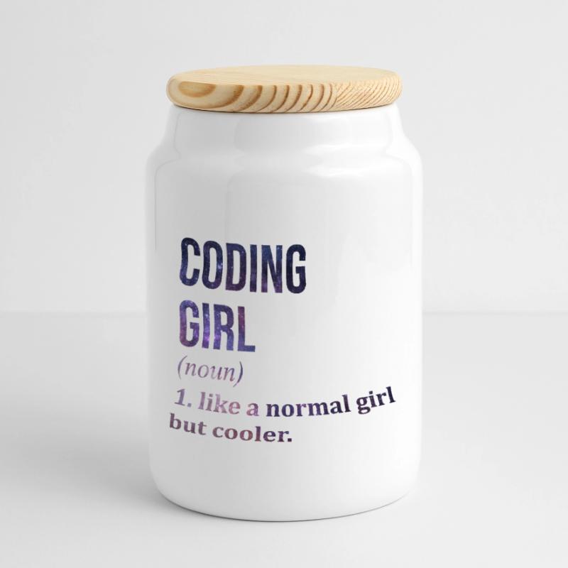 Codierung Codierung Codierung Panorama Keksdose mit Holzdeckel