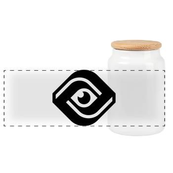 L’ŒIL QUI VOIT TOUT - Boîte à biscuits avec couvercle en bois - blanc - Devant