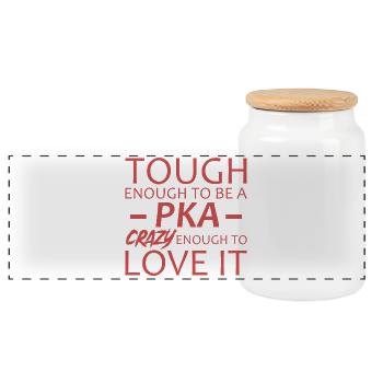 PKA Crazy Apotheke - Panorama Keksdose mit Holzdeckel - Weiß - Vorne
