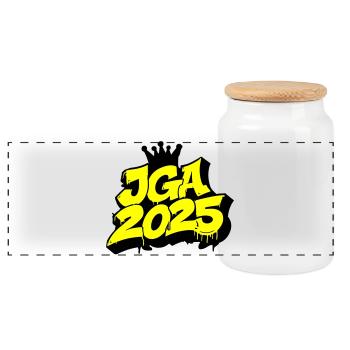 Bachelor Party 2025 Bachelor Party - Panoramic Cookie Jar with Wooden Lid - white - Front
