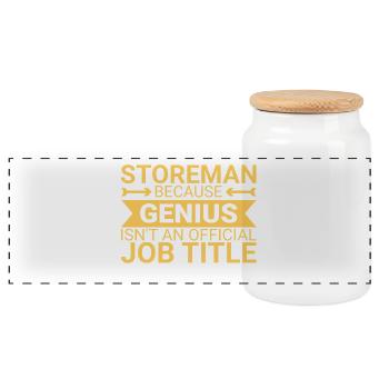 Storeman Genius - Panorama Keksdose mit Holzdeckel - Weiß - Vorne