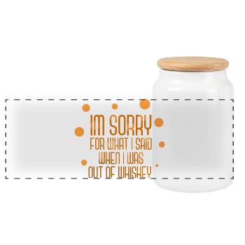 Whiskey Spruch Whiskeytrinker Whiskeyliebhaber - Panorama Keksdose mit Holzdeckel - Weiß - Vorne