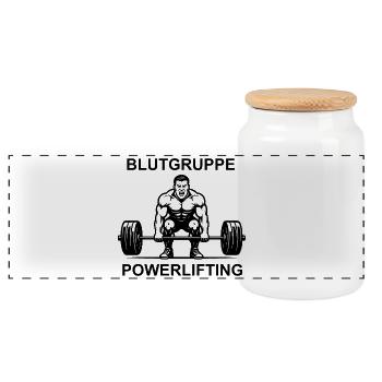 Motivation pour la dynamophilie - Boîte à biscuits avec couvercle en bois - blanc - Devant