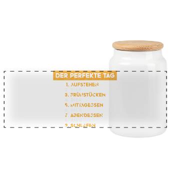 Beer Lovers Beer Saying Beer Drinkers Booze - Panoramic Cookie Jar with Wooden Lid - white - Front