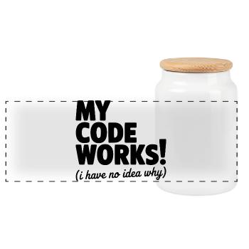 Mein Code funktioniert! (Ich habe keine Ahnung, warum) - Panorama Keksdose mit Holzdeckel - Weiß - Vorne