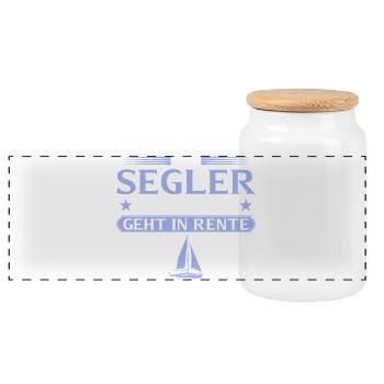 Légende du marin à la retraite - Boîte à biscuits avec couvercle en bois - blanc - Devant
