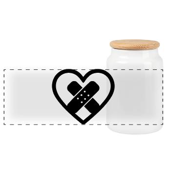 Heart + Social-Health Worker – Super Parent - Panorama Keksdose mit Holzdeckel - Weiß - Vorne