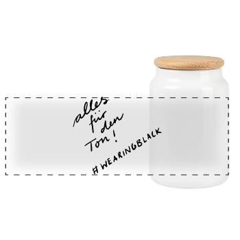 Everything for the sound - Panoramic Cookie Jar with Wooden Lid - white - Front