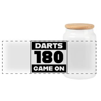 Dart, Darts_Startnummer - Boîte à biscuits avec couvercle en bois - blanc - Devant