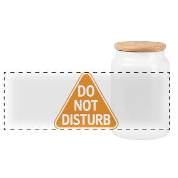 Ne dérangez pas le paresseux antisocial - Boîte à biscuits avec couvercle en bois - blanc - Devant