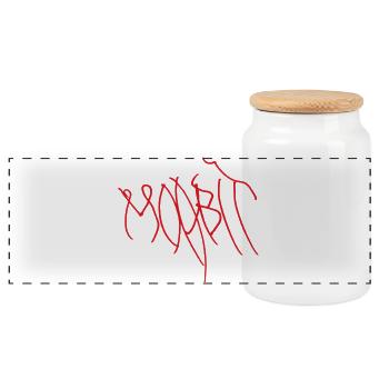 Souvenir de Moabit pour de vrais Moabiters - Boîte à biscuits avec couvercle en bois - blanc - Devant