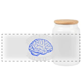 La dissonance cognitive est un sacré dicton. - Boîte à biscuits avec couvercle en bois - blanc - Devant