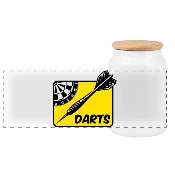 Darts,DartsDARTS - Panoramic Cookie Jar with Wooden Lid - white - Front