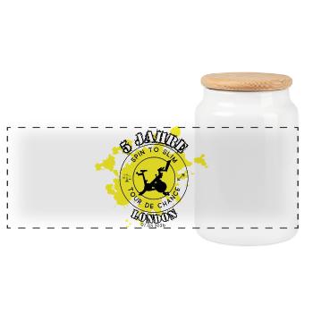 Spin to Slim Jubilee - pour des surfaces légères - Boîte à biscuits avec couvercle en bois - blanc - Devant
