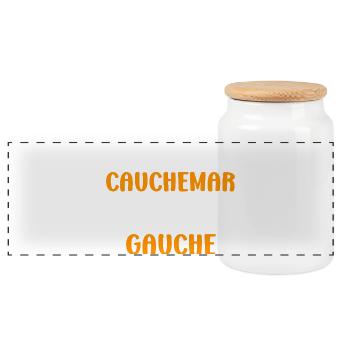 J'ai fais un Cauchemar j'étais de Gauche - Boîte à biscuits avec couvercle en bois - blanc - Devant