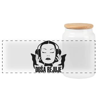 DUŠA REJUJE - black - - Panorama Keksdose mit Holzdeckel - Weiß - Vorne