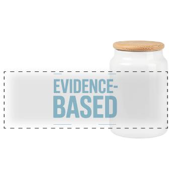 That Wasn't Evidence Based Medicine Lab Nerd Doctor - Panoramic Cookie Jar with Wooden Lid - white - Front