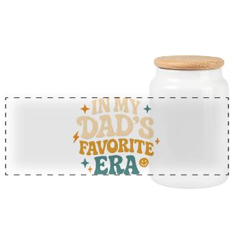Dans l’humour de la famille des filles à l’époque préférée de mon père - Boîte à biscuits avec couvercle en bois - blanc - Devant