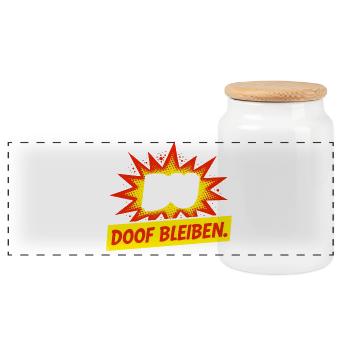 Freches Comic Spruch Shirt - Panorama Keksdose mit Holzdeckel - Weiß - Vorne
