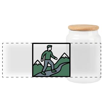 Groupe de randonnée alpiniste Randonnée des Montagnes - Boîte à biscuits avec couvercle en bois - blanc - Devant