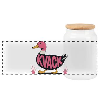 Ente Kvack Wasservogel Lustig Spruch Erpel - Boîte à biscuits avec couvercle en bois - blanc - Devant