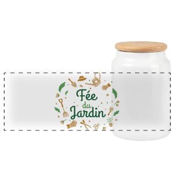 Jardinage Cadeau Humour Personnalisé - Boîte à biscuits avec couvercle en bois - blanc - Devant