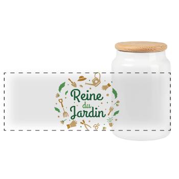 Jardinage Cadeau Humour Personnalisé - Boîte à biscuits avec couvercle en bois - blanc - Devant