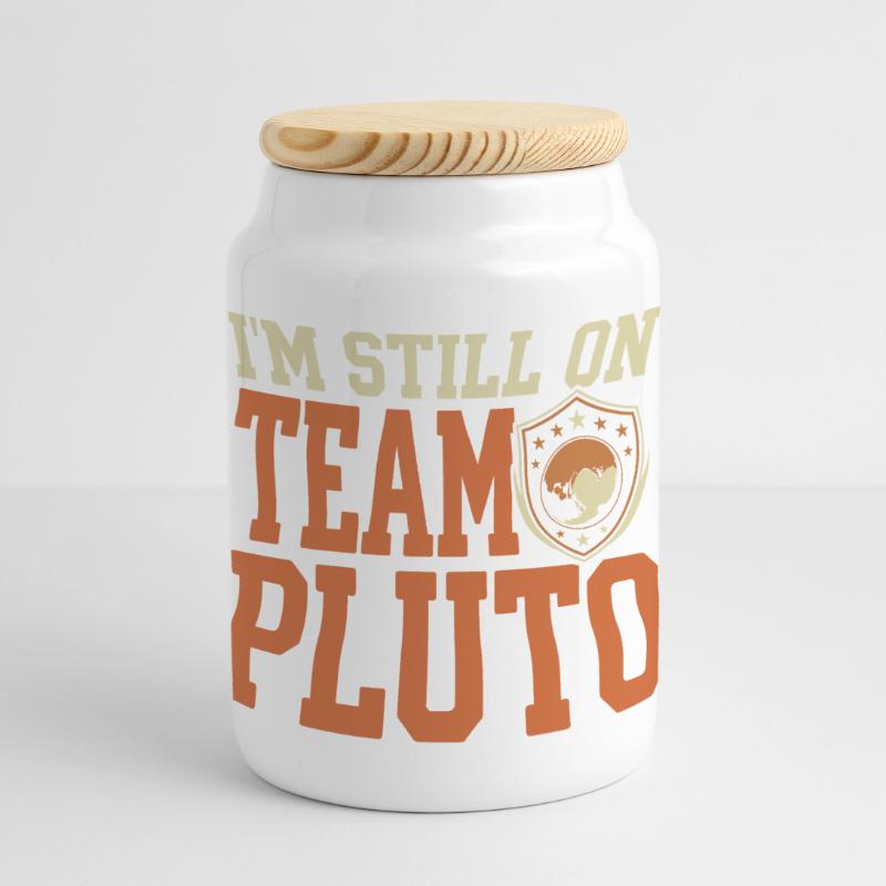 Pluto Justice for Pluto Never forget Pluto Panoramic Cookie Jar with Wooden Lid