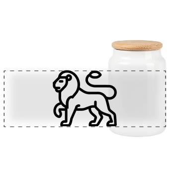 chimere - Boîte à biscuits avec couvercle en bois - blanc - Devant