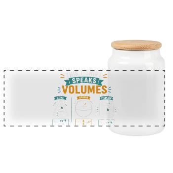 Lustige Mathematik Naturwissenschaften Mathematik sprechen Bände - Panorama Keksdose mit Holzdeckel - Weiß - Vorne
