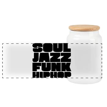 Soul Jazz Funk HipHop - Boîte à biscuits avec couvercle en bois - blanc - Devant