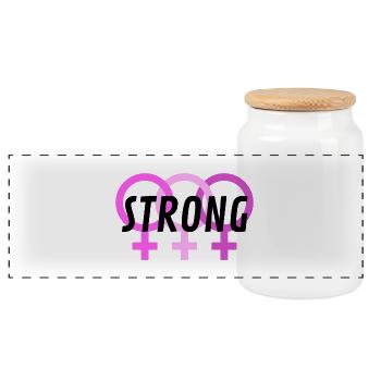 Trio Venus Strong - Panorama Keksdose mit Holzdeckel - Weiß - Vorne