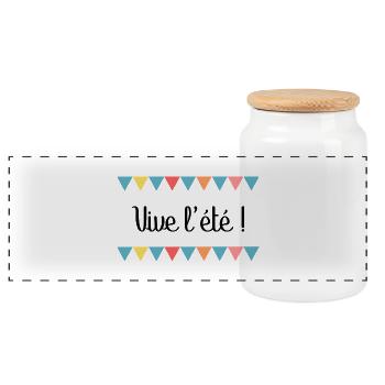 MAÎTRESSE. MAITRE. MERCI. MERCI MAÎTRESSE - Boîte à biscuits avec couvercle en bois - blanc - Devant