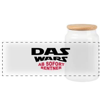Das Wars - Rentner - Panorama Keksdose mit Holzdeckel - Weiß - Vorne