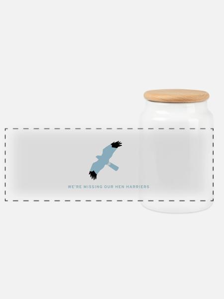 BAWC Hen Harrier Day Men's T-Shirt - Panoramic Cookie Jar with Wooden Lid - white