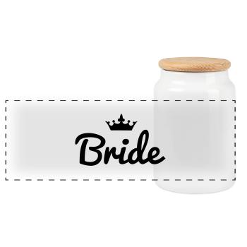Bride Crown - Panorama Keksdose mit Holzdeckel - Weiß - Vorne